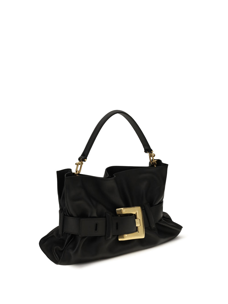 Balmain Anthem Shoulder Bag — Black Calf Leather Bos Taurus