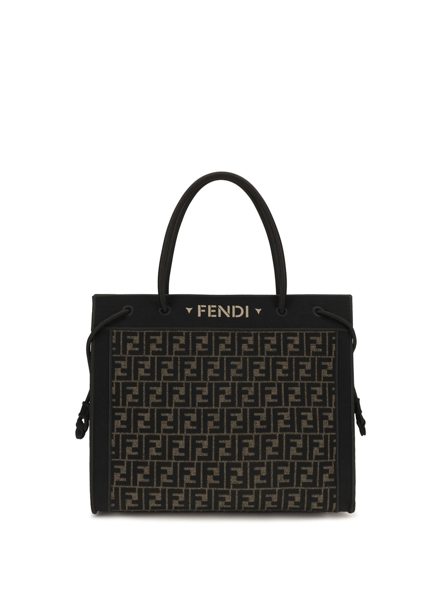 Fendi Stencil Shoulder Bag — Black