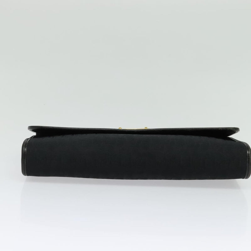 Christian Dior Vintage Trotteur Chain Canvas Black Bag
