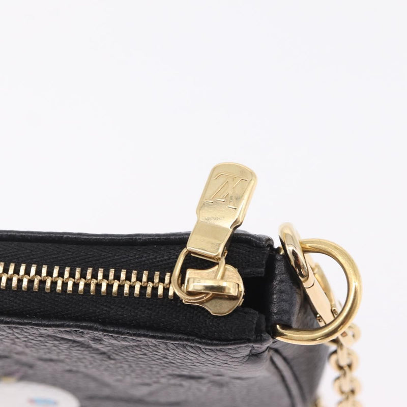 Louis Vuitton Pochette Accessoires Monogram Empreinte Leather Black Bag