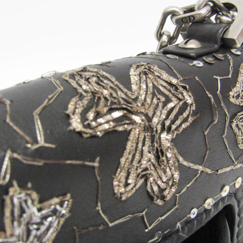 Christian Dior Jadior Flap Embellished Leather Black Bag