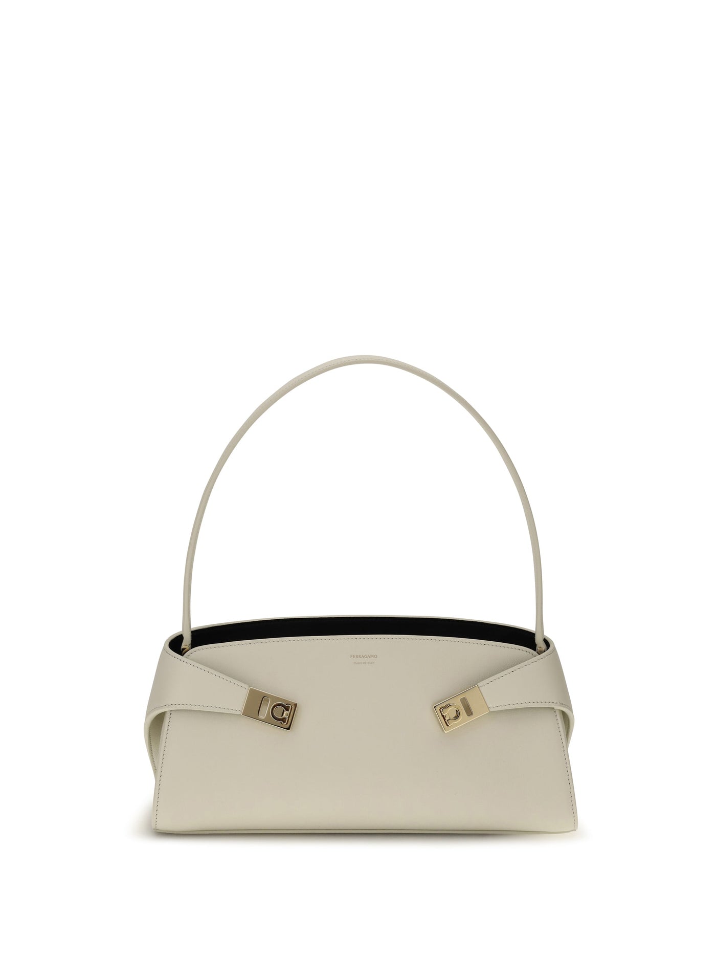 Ferragamo Hug Shoulder Bag — Beige Calf Leather Bos Taurus