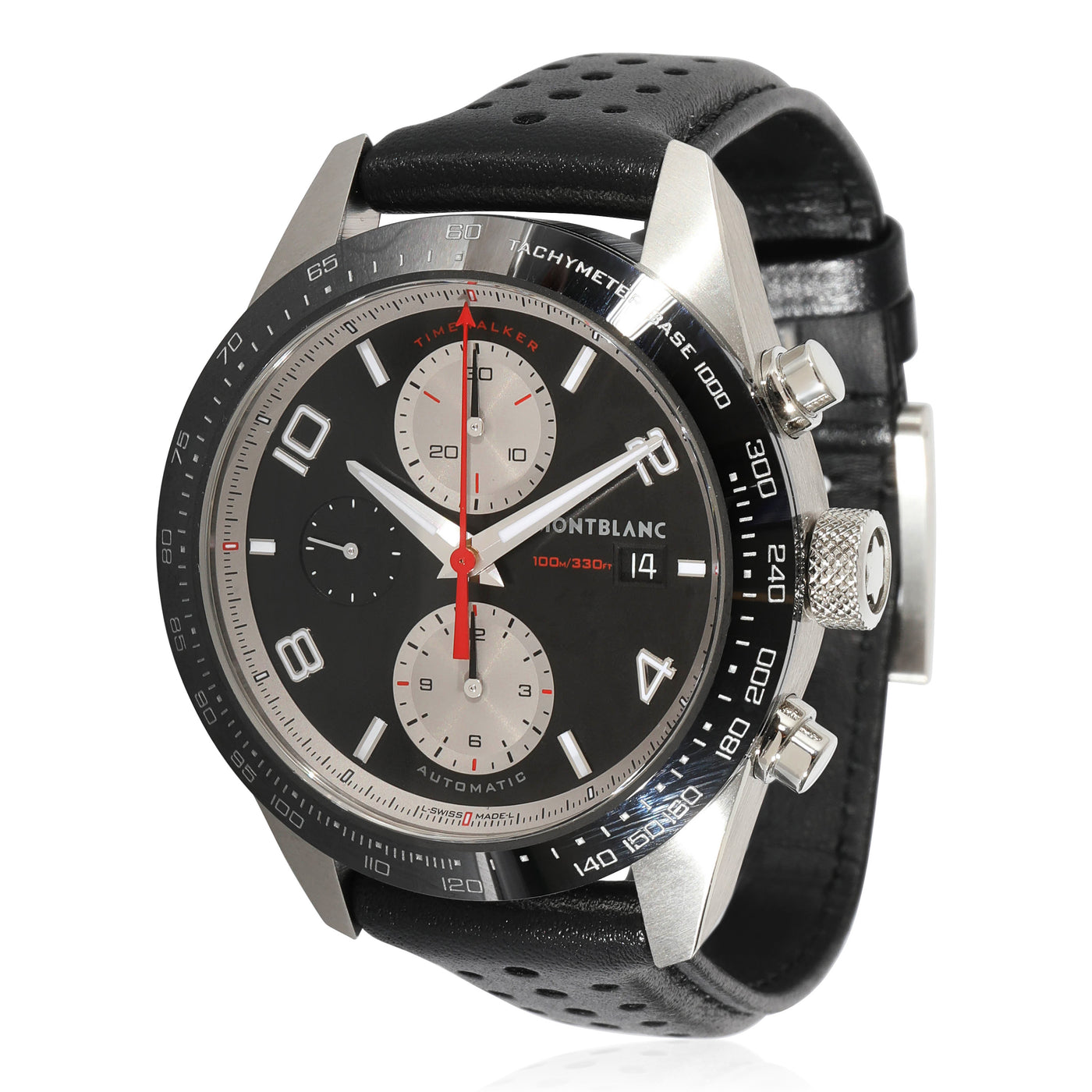 Montblanc Timewalker 119941 7503 Mens Watch Stainless Steel-Ceramic Black Steel/ceramic Wrist