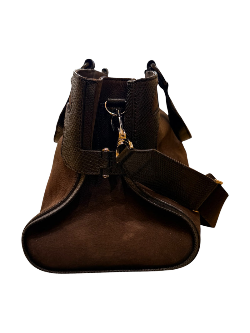 Cartier Marcello Leather Brown Suede Bag