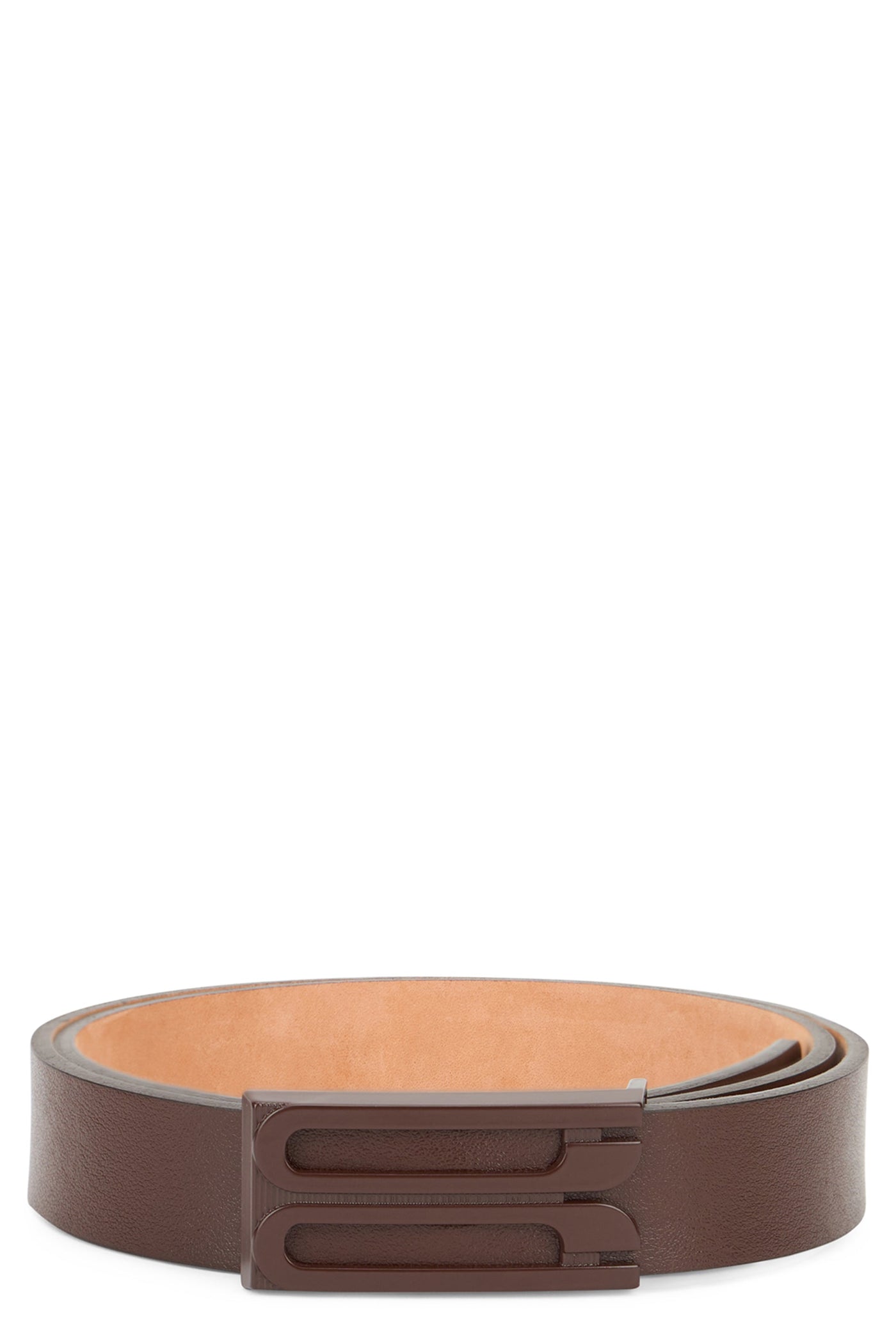 Victoria Beckham B Frame Belt — Brown Leather