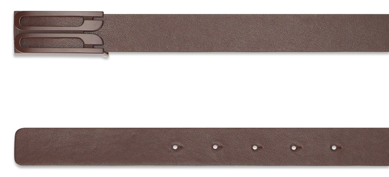 Victoria Beckham B Frame Belt — Brown Leather