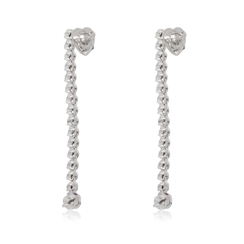 Roberto Coin Cento Tulip Drop Diamond Earrings 18k White Gold 4 1-5 Ctw
