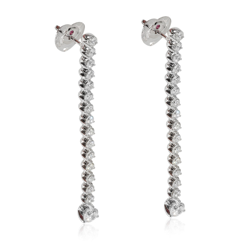 Roberto Coin Cento Tulip Drop Diamond Earrings 18k White Gold 4 1-5 Ctw