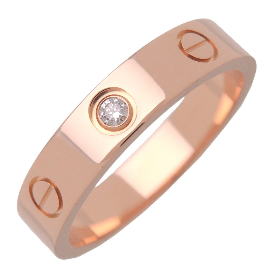 Cartier Love Wedding Band 1 Diamond 18k Rose Gold With Rose_gold Bijoux
