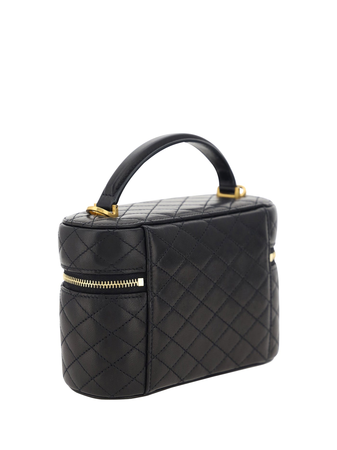 Saint Laurent Vanity Gaby Shoulder Bag — Black Calf Leather