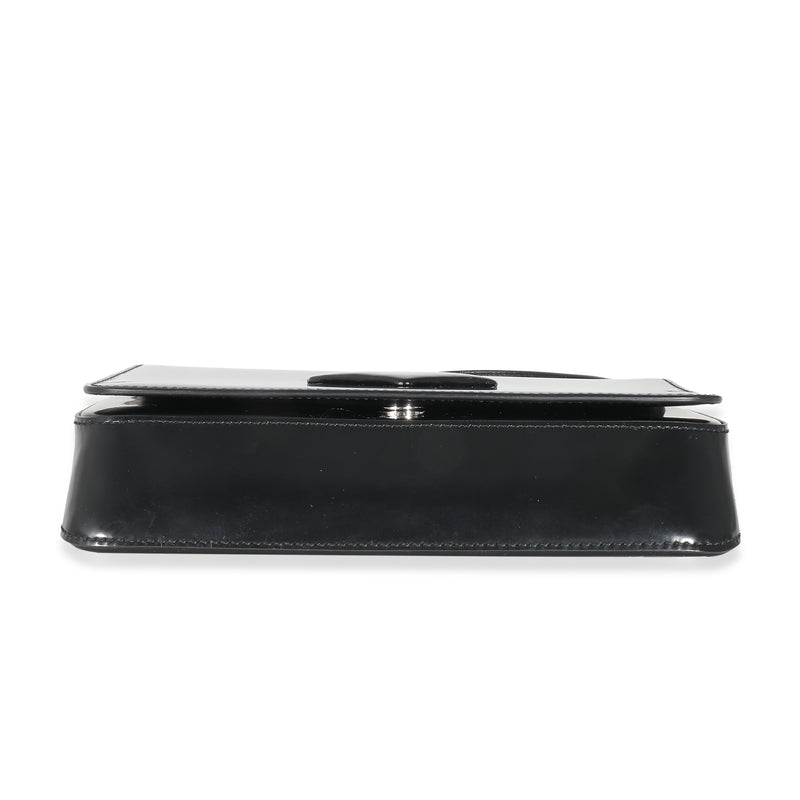 Prada Black Brushed Leather Shoulder Bag Handbag