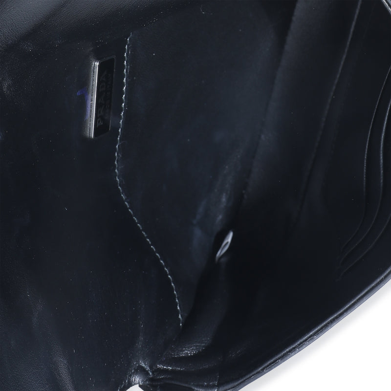 Prada Black Brushed Leather Shoulder Bag Handbag