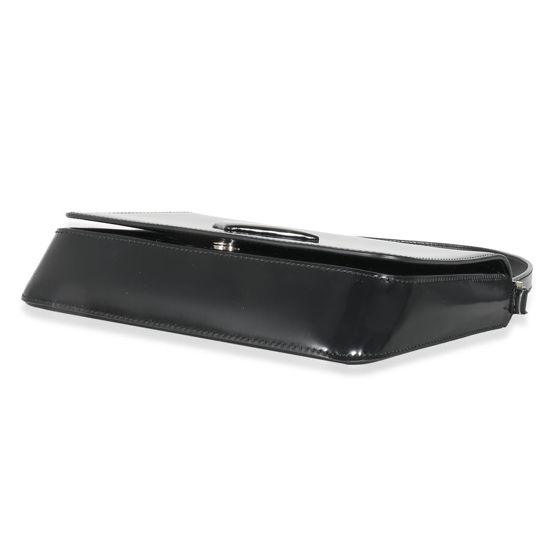 Prada Black Brushed Leather Shoulder Bag Handbag