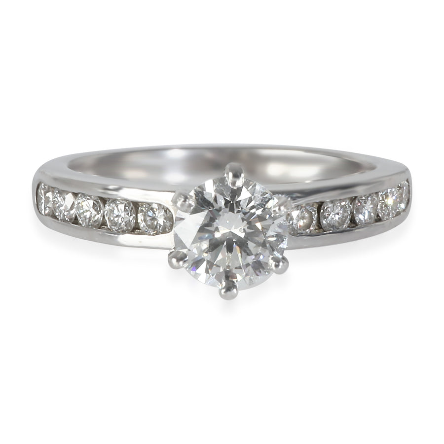 Tiffany & Co. 0.7 Ct Round Brilliant Diamond Engagement Ring 950
