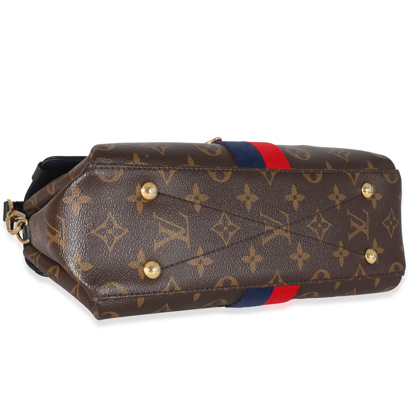 Louis Vuitton Monogram Canvas Georges Bb Blue; Brown; Red Coated Canvas; Velvet Handbag