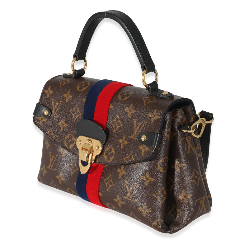 Louis Vuitton Monogram Canvas Georges Bb Blue; Brown; Red Coated Canvas; Velvet Handbag