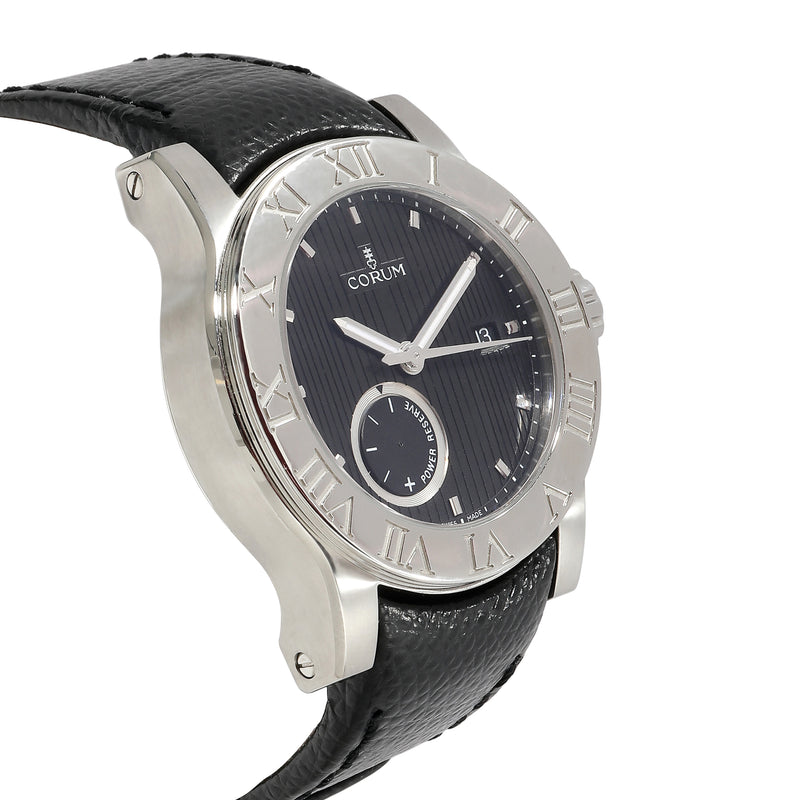 Corum Romulvs 02.0001 Mens Watch Stainless Steel Black Wrist