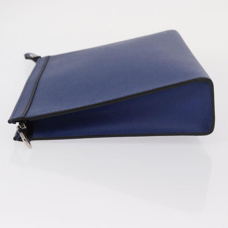 Louis Vuitton Pochette Voyage Taiga Leather Blue Bag