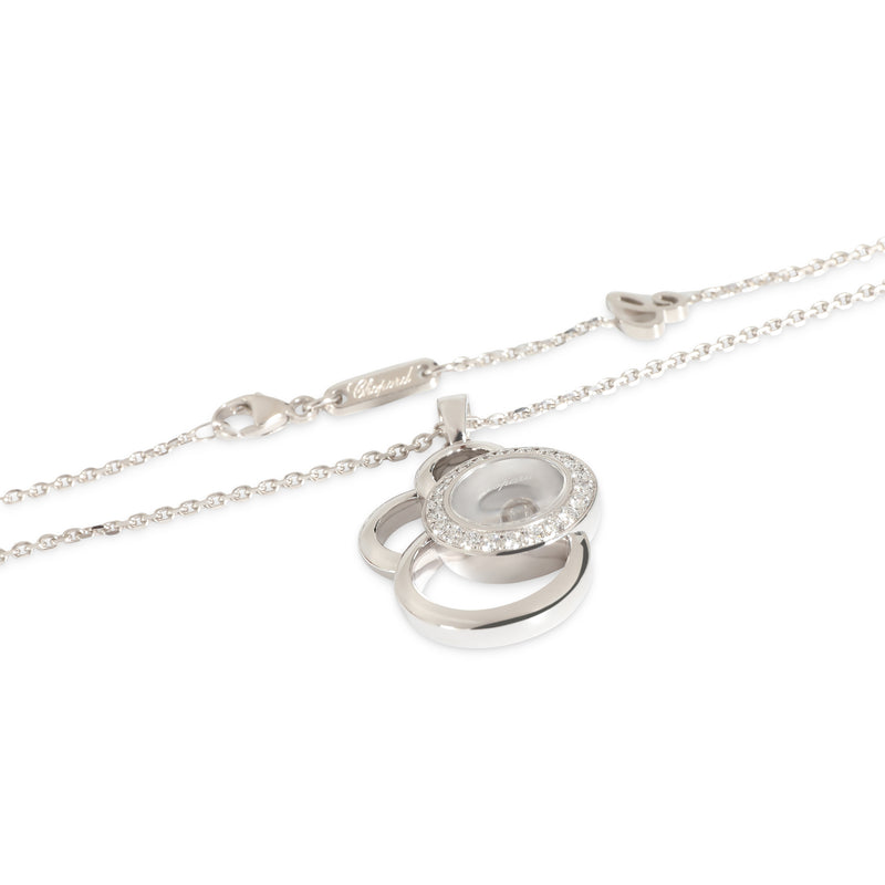 Chopard White Gold Diamond Happy Diamonds Pendant 18k