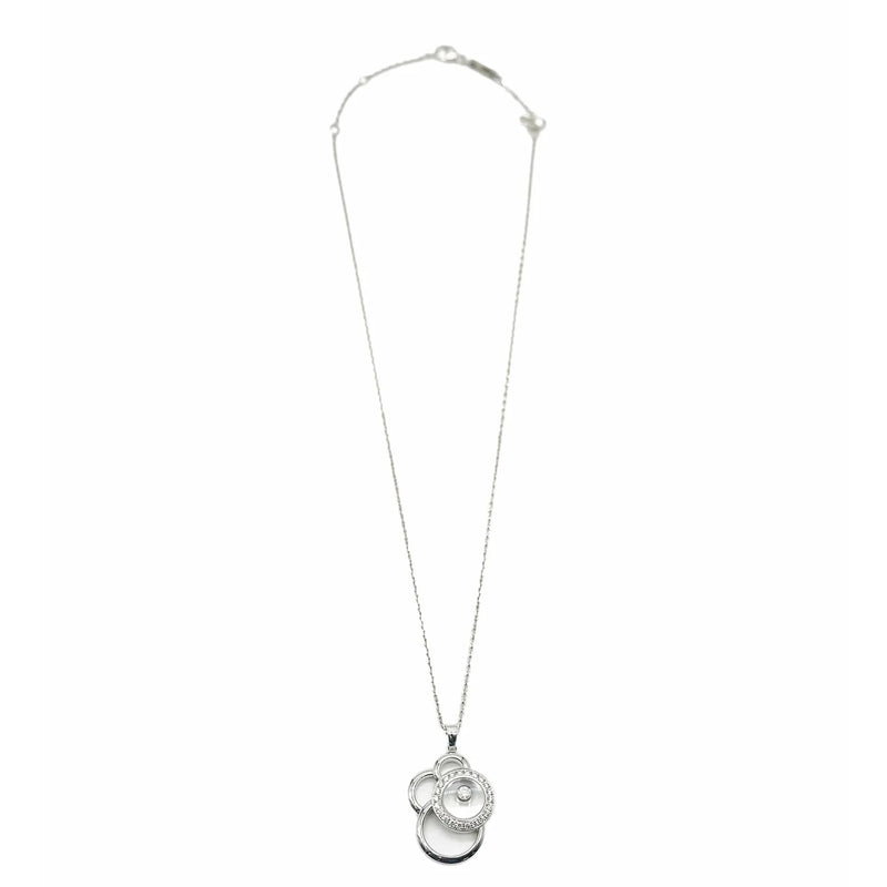 Chopard White Gold Diamond Happy Diamonds Pendant 18k