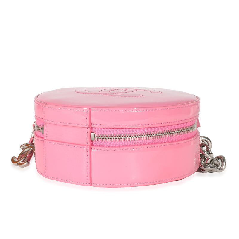 Chanel Pink Glazed Calfskin Round As Earth Bag Patent Leather Handbag