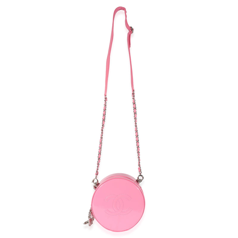 Chanel Pink Glazed Calfskin Round As Earth Bag Patent Leather Handbag