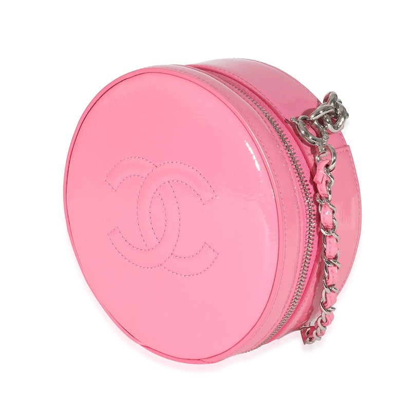 Chanel Pink Glazed Calfskin Round As Earth Bag Patent Leather Handbag