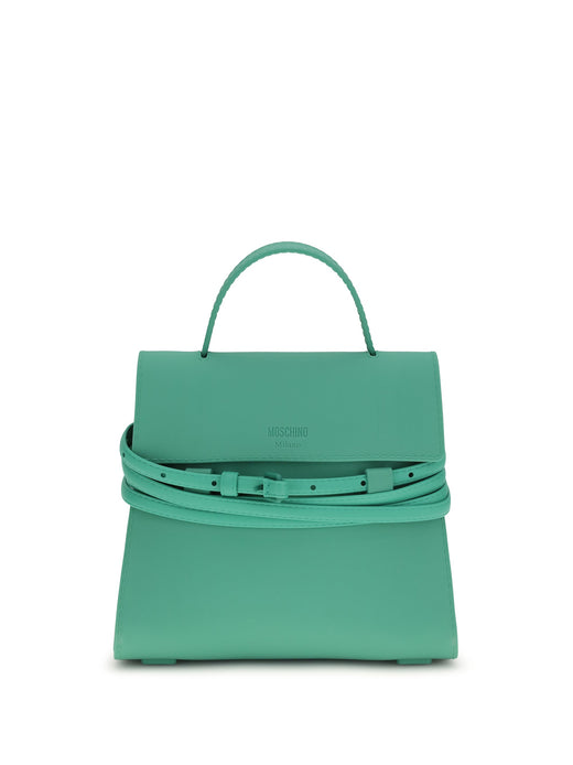 Moschino Tie Me Top Handle Bag — Green Silicon