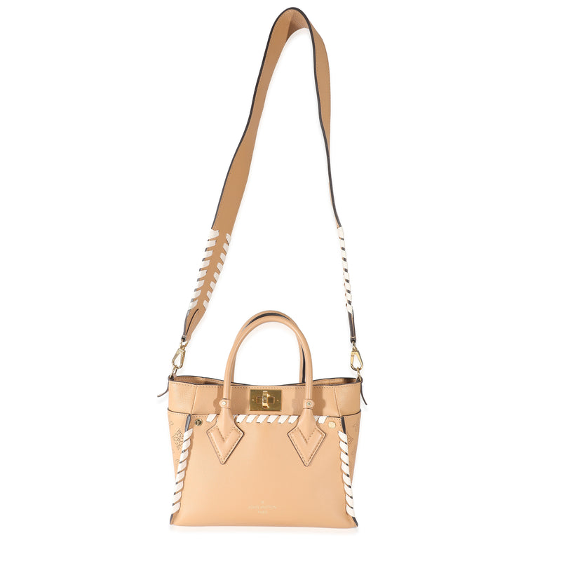 Louis Vuitton Arizona Brown Mahina Braided On My Side Pm Brown; Neutral; Tan Leather Handbag