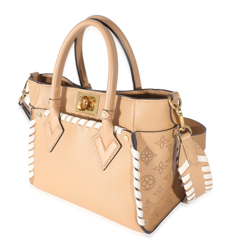 Louis Vuitton Arizona Brown Mahina Braided On My Side Pm Brown; Neutral; Tan Leather Handbag