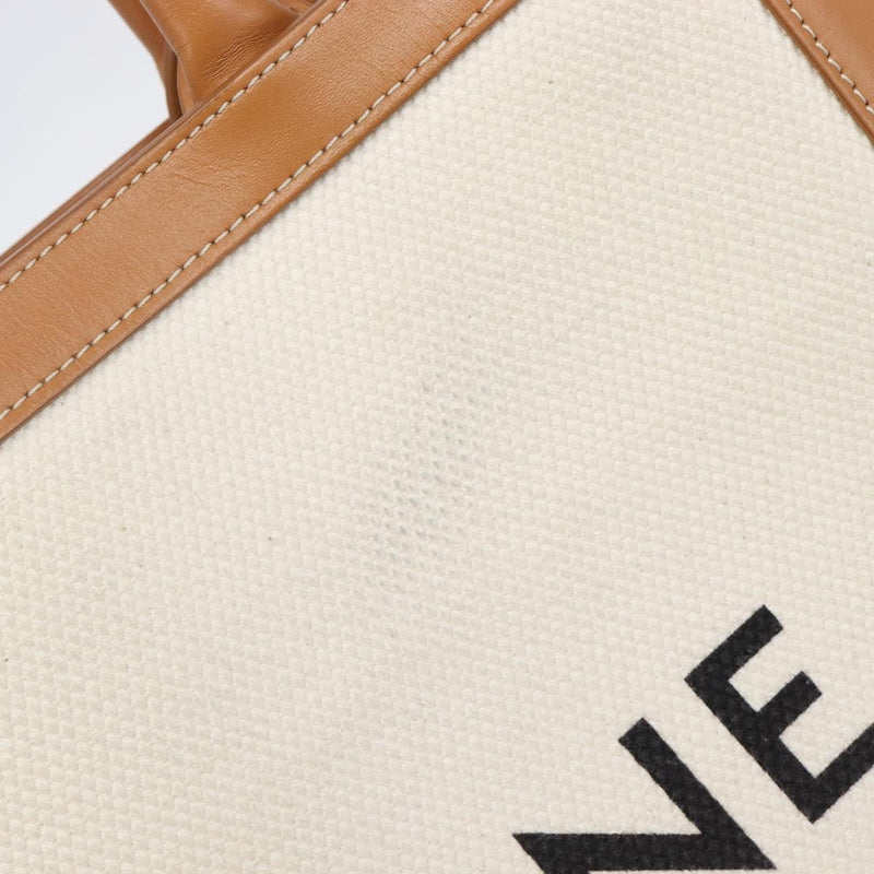 Celine Vertical Cabas Canvas With Leather Beige Bag