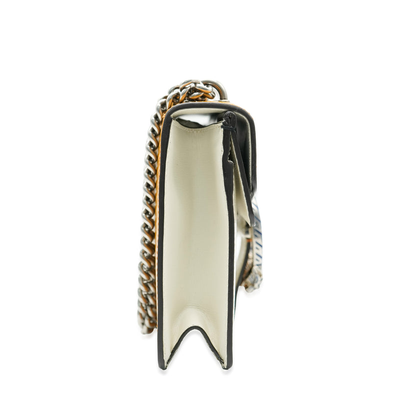 Gucci Yellow Beige Navy Tricolour Leather Mini Dionysus Black; White; Handbag