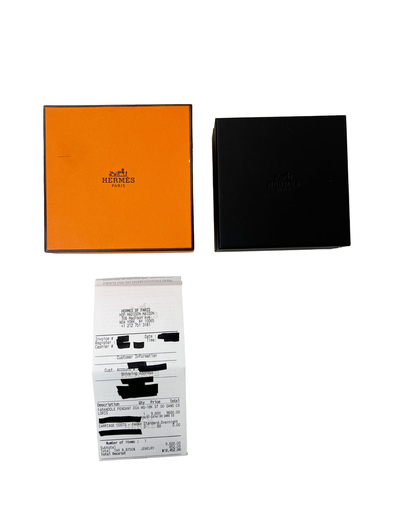 Hermès Farandole Pendant 18k White Gold 0.45 Ctw