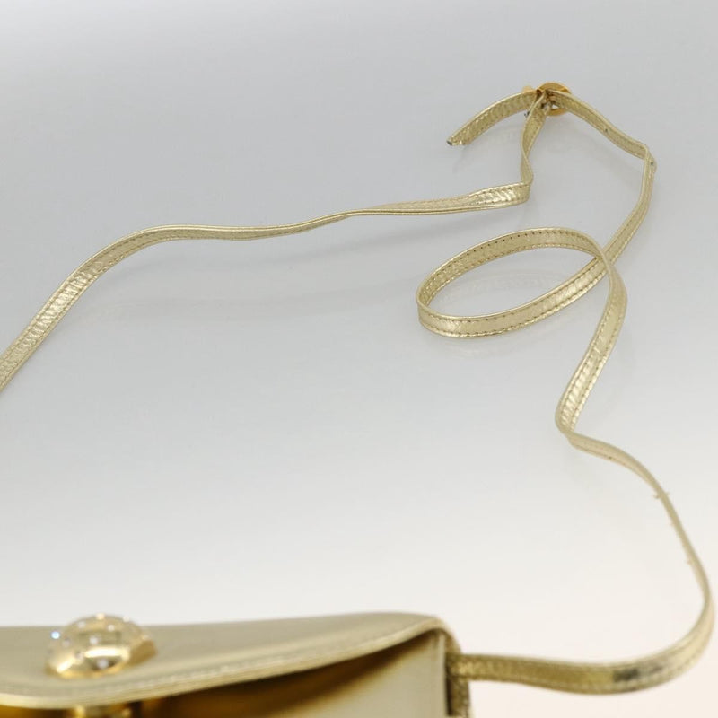 Salvatore Ferragamo Shoulder Leather Gold Bag