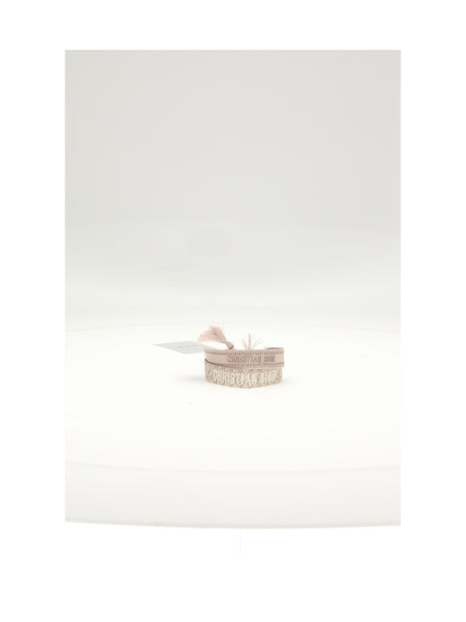 Dior Jadior Woven Cotton Bracelet — Beige Bracelets