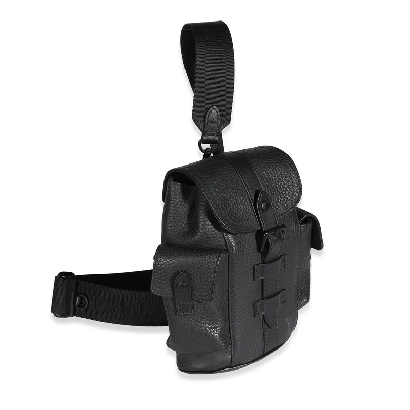 Louis Vuitton Black Taurillon Christopher Xs Backpack Leather Handbag