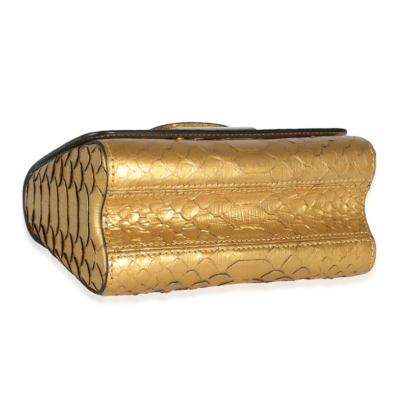 Louis Vuitton Metallic Gold Python Twist Pm Exotic Handbag