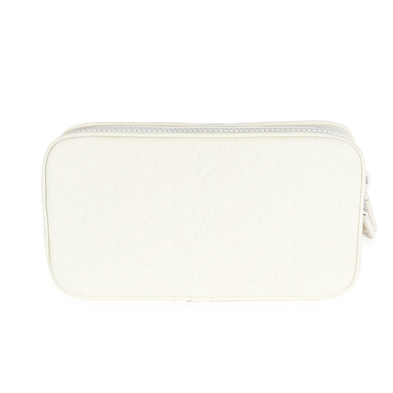 Louis Vuitton White Monogram Taurillon Pochette Volga Leather Handbag