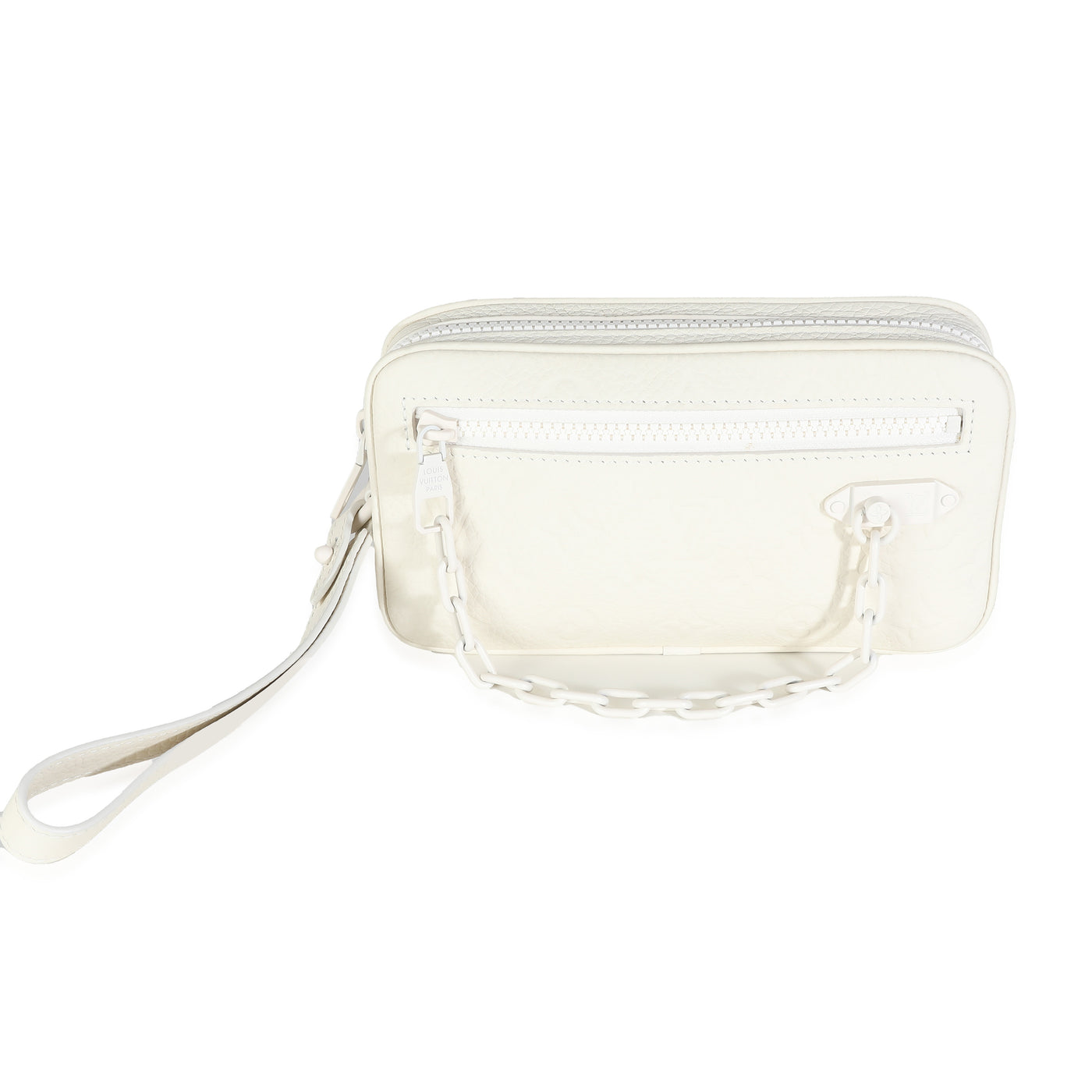Louis Vuitton White Monogram Taurillon Pochette Volga Leather Handbag