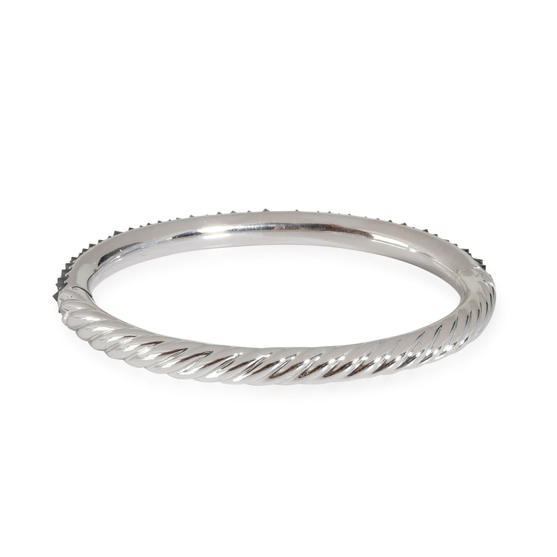 David Yurman White Gold Diamond Reverse Set Bracelet 18k