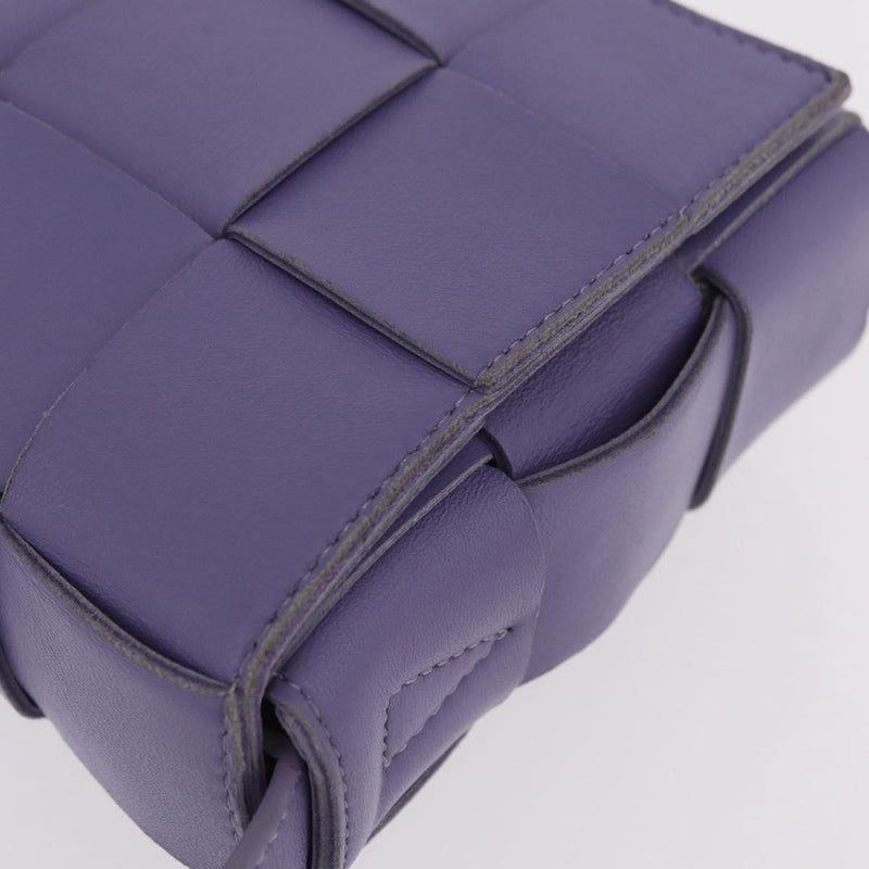 Bottega Veneta Cassette Maxi Intrecciato Leather Purple Bag