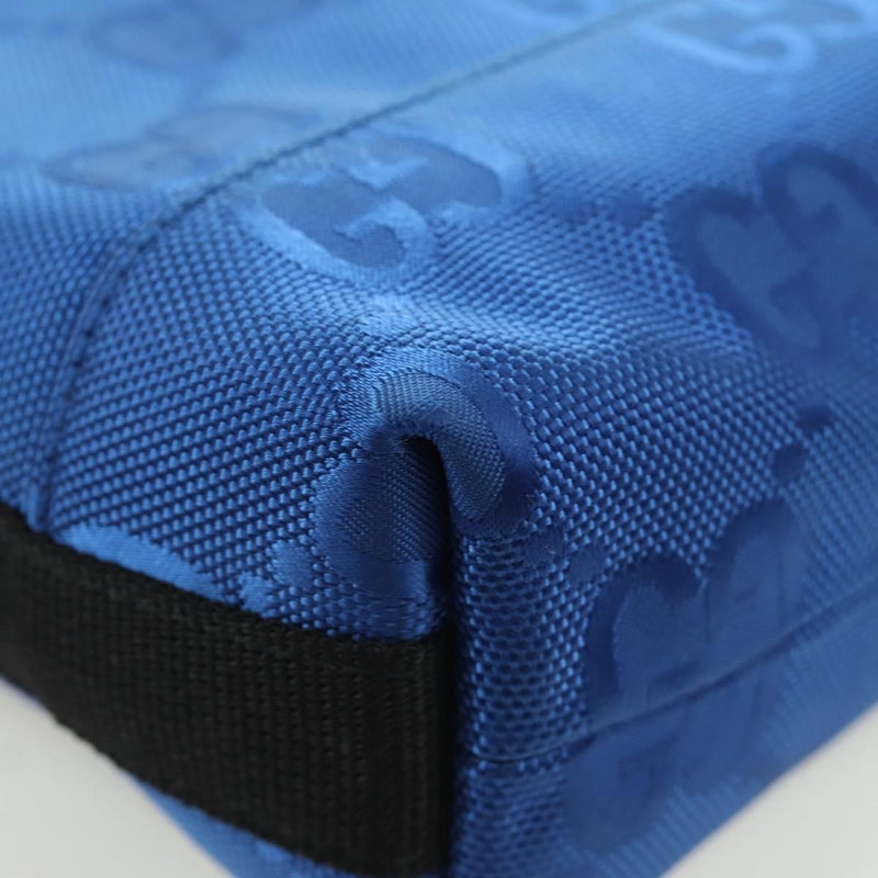 Gucci Off The Grid Buckle Messenger Gg Econyl Blue Canvas