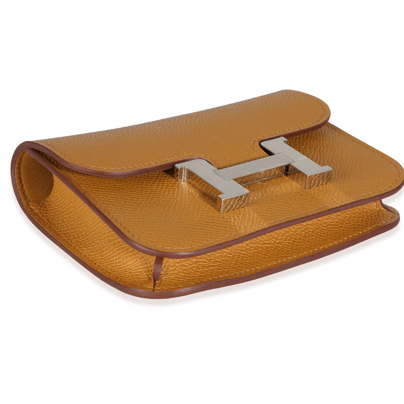 Hermès Sesame Epsom Constance Slim Wallet Phw Brown Leather