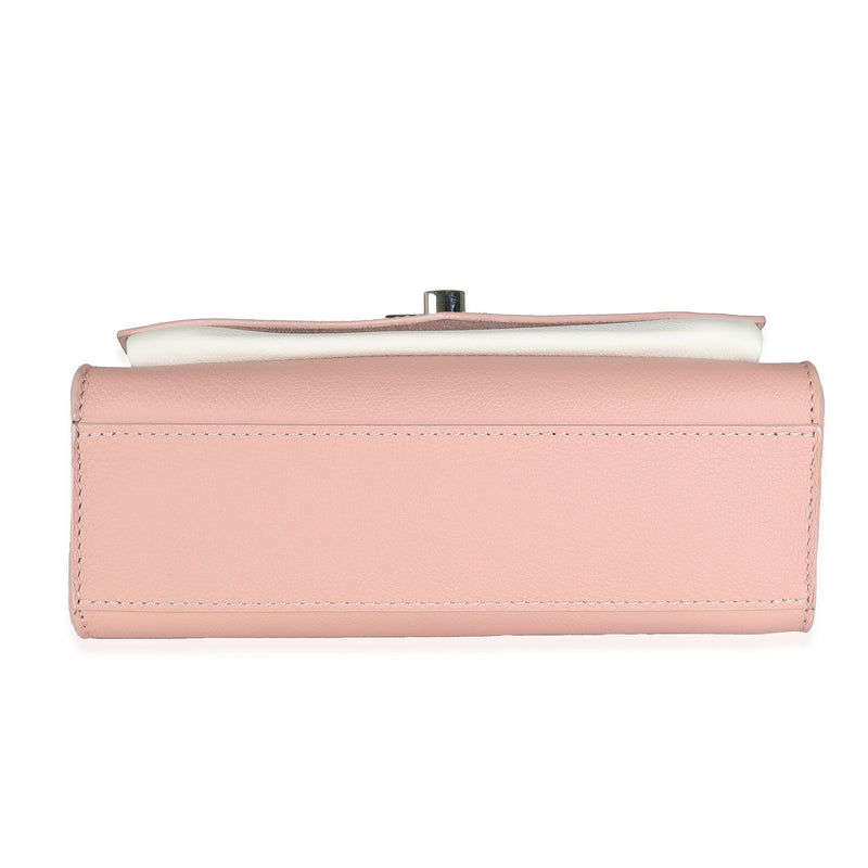 Louis Vuitton Pink Cream Tricolour Soft Calfskin Mylockme Bb Black; Pink; White Leather Handbag