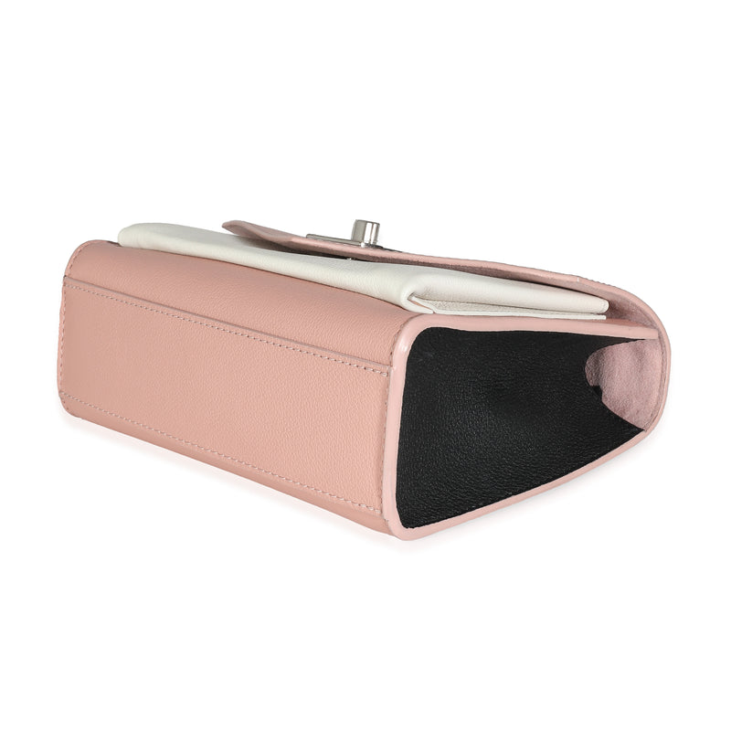 Louis Vuitton Pink Cream Tricolour Soft Calfskin Mylockme Bb Black; Pink; White Leather Handbag