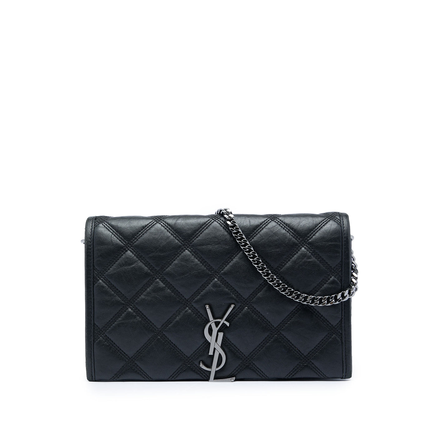 Quilted Diamond Lambskin Becky Wallet on Chain - Image 1