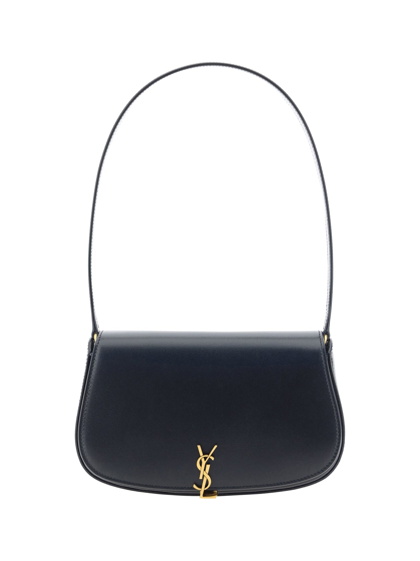 Saint Laurent Shoulder Bag — Black Calf Leather