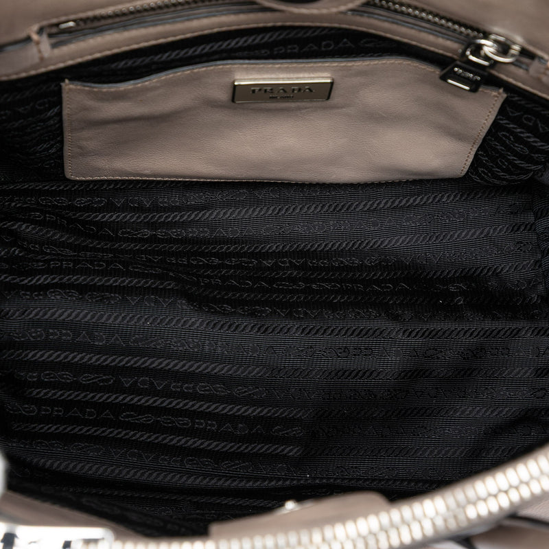 Small Glace Calf Twin Pocket Satchel - Image 4