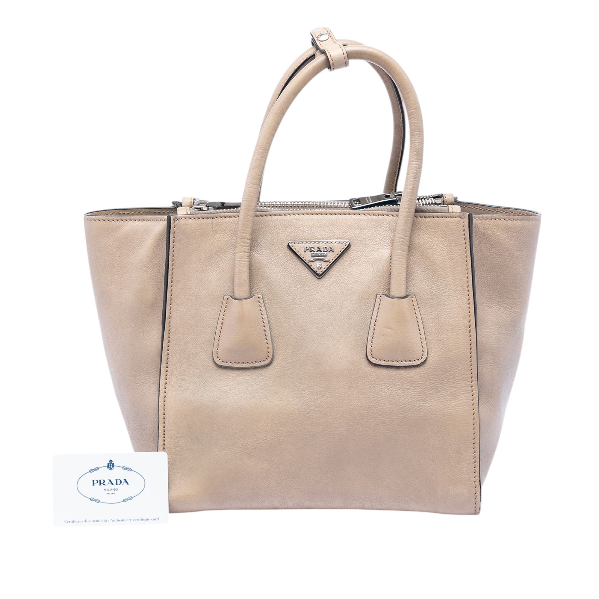 Small Glace Calf Twin Pocket Satchel - Image 7