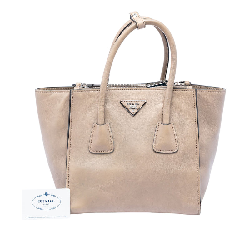 Small Glace Calf Twin Pocket Satchel - Image 7
